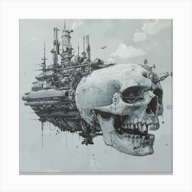 Skull Ship 2 Canvas Print