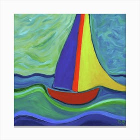 Sailboat On The Water Canvas Print