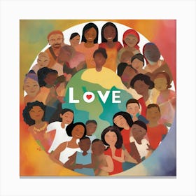 Love Art Print Featuring 4 Canvas Print