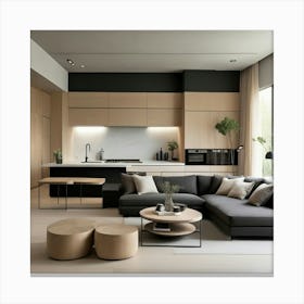 Modern Living Room 33 Canvas Print
