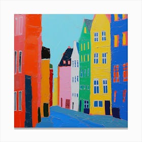 Abstract Travel Collection Copenhagen Denmark 4 Canvas Print