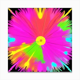 Abstract Psychedelic Flower Canvas Print