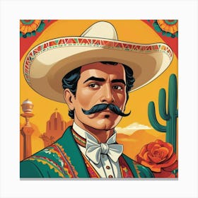 Default El Maestro Mexican Exhibition Poster Art Print 2 Canvas Print