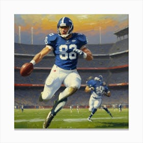 Shielded Champion Football Hero on the Move Canvas Print