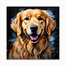 Golden Retriever Painting 34 Canvas Print