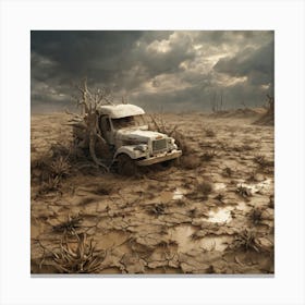 Truck In The Desert 10 Canvas Print