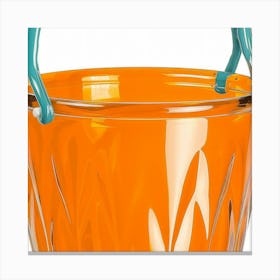 Orange Glass Bucket Canvas Print