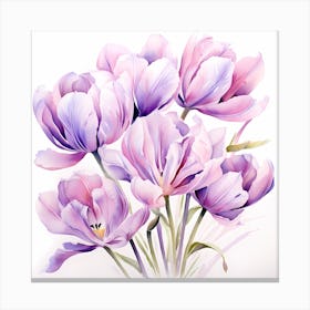 Tulip Dreams: Sublime Brushwork Canvas Print