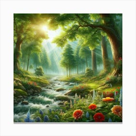 Forest Stream 3 Canvas Print