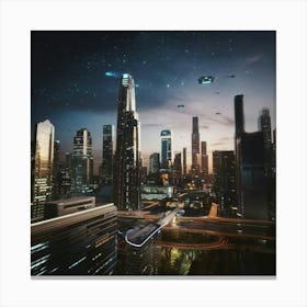 Futuristic Cityscape 7 Canvas Print