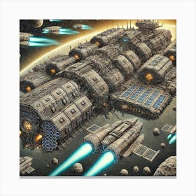 Titanium Fortress Ship Iron Commonwealth Canvas Print