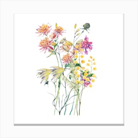 Dahlias.Printed wall painting, high-level art. Canvas Print