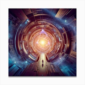 Futuristic Space Tunnel 1 Canvas Print