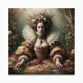 'The Queen Of Flowers' Canvas Print