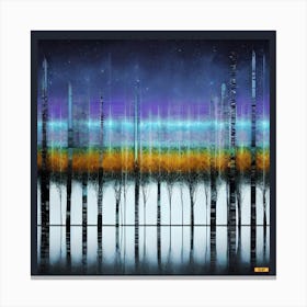 Trees In The Night Canvas Print
