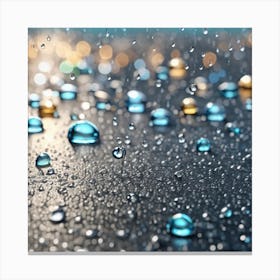 Raindrops On The Glass Canvas Print