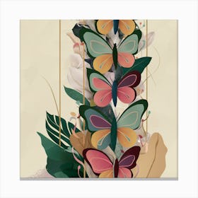 Butterflies And Flowers Canvas Print