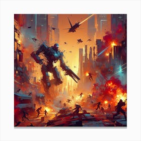 Futuristic City 1 Canvas Print