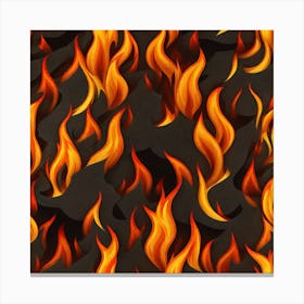 Realistic Fire Flat Surface For Background Use (49) Canvas Print