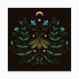 Night of Moons and Moths Canvas Print