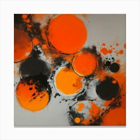 Orange Splashes Canvas Print