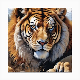 In A Photorealistic Concept ArtTigers  790530026 Canvas Print