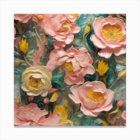 Pink and yellow and green 1 Canvas Print