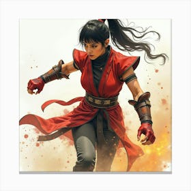 Mortal Kombat Ninja Fighter Concept Art (252) Canvas Print