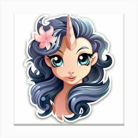 Unicorn Sticker 96 Canvas Print