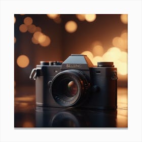 Vintage Camera With Bokeh Canvas Print