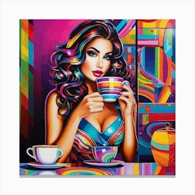 Coffee Girl 3 Canvas Print