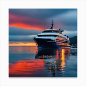 Sunset Cruise Ship 24 Canvas Print
