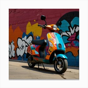 Colorful Scooter Canvas Print