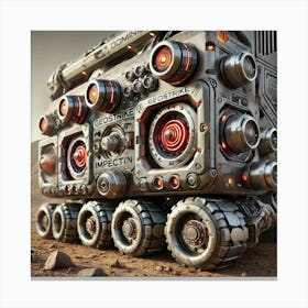 Mars Dominion Mobile Medical Unit Geostrike Impact Detection Canvas Print