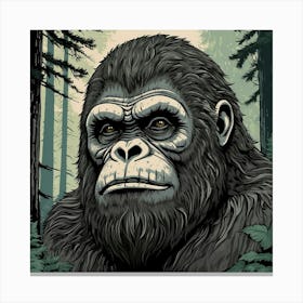 Gorilla In The Forest 5 Canvas Print