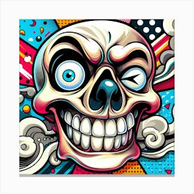 Pop Skull Canvas Print