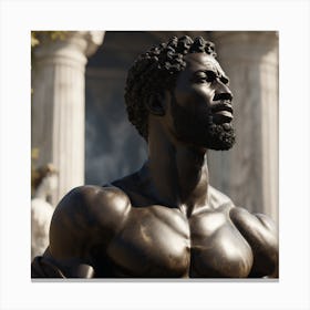 Statue Of A Man Canvas Print