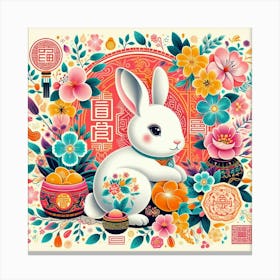 Chinese New Year Bunny Canvas Print