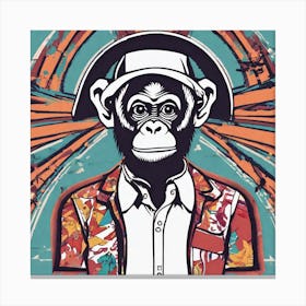 Monkey In A Hat Canvas Print