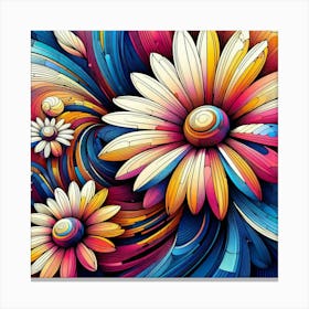 Colorful Flowers 4 Canvas Print