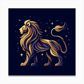 Zodiac Lion 3 Canvas Print