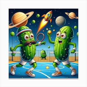 Space Pickleball 2 Canvas Print