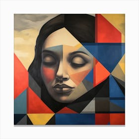 Geometric Chilean Woman 03 Canvas Print