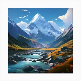 Mt Aspiring National Park New Zealand 1 Canvas Print