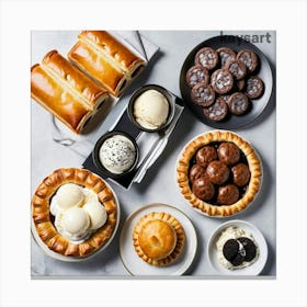 Desserts And Pastries Canvas Print
