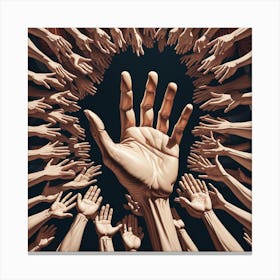 Many Hands Reaching For The Sky Canvas Print
