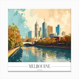 Melbourne Skyline Canvas Print