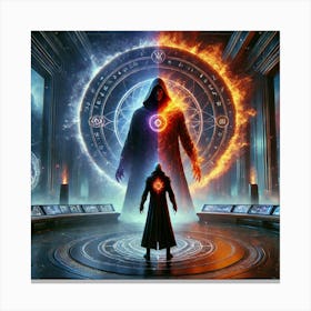 A Dramatic Sci Fi Scene Depicting The Ember Sage S Canvas Print