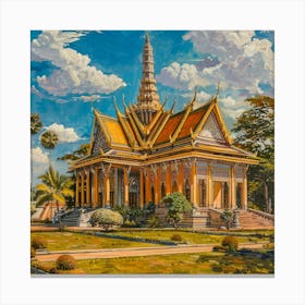 Phnom Penh Royal Palace 2 Canvas Print