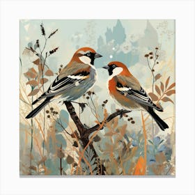 Bird In Nature Sparrow 2 Canvas Print